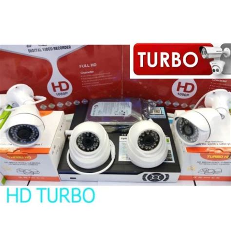 Promo Paket Cctv 4ch 4kamera Hd Turbo 1080 Sony Exmor Chipset Komplit