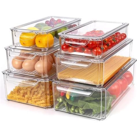 Organiseur Frigo Cusine Lot De Rangement Frigo Bo Tes De Rangement