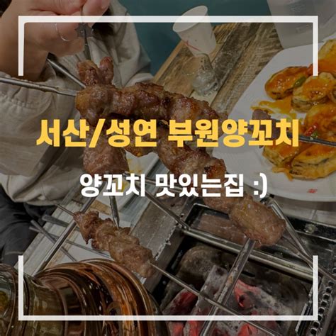 서산성연 성연 양꼬치 맛집 부원양꼬치 방문후기 네이버 블로그