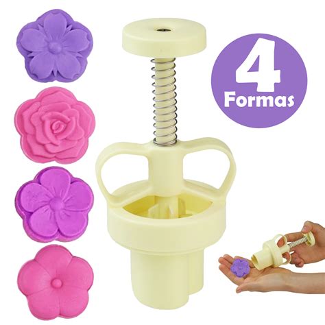 Kit Ejetor Max 04 Moldes De Brigadeiro Doces Massas Flores Modelar