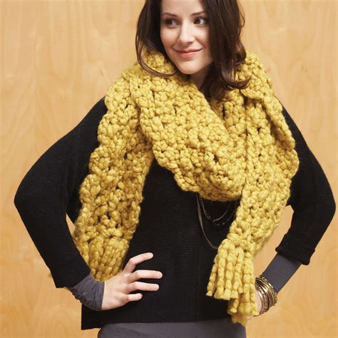 Free Easy Patons Big Scarf Crochet Pattern | Yarnspirations