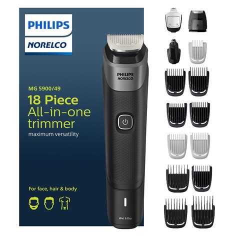 Philips Norelco Multigroom Series 5000 18 Piece Beard Face Hair Body