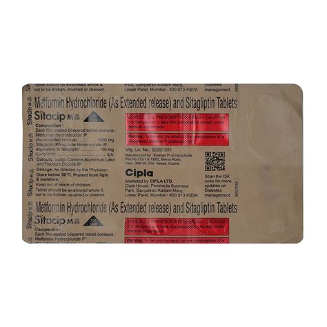 Sitacip M Strip Of Tablets Amazon In Health Personal Care