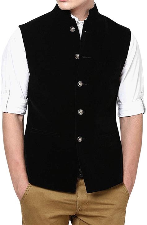 Handmade Mens Black Velvet Nehru Jacket Men S Waistcoat Etsy