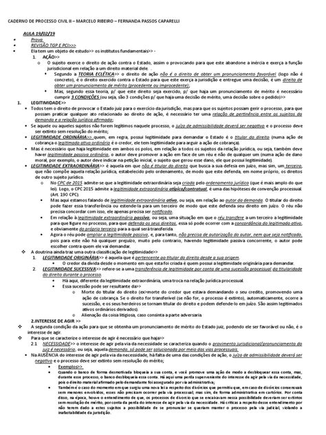 Caderno De Processo Civil Ii Pdf Sentença Jurídico Direitos