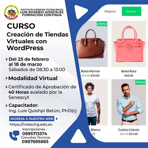 Creación de tiendas virtuales con WordPress Instituto Superior