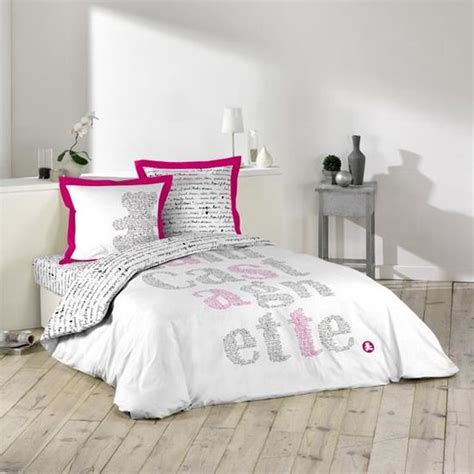 Parure De Couette X Lulu Manuscrit Cdiscount Maison