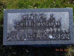 George K Hollingshead 1915 1937 Find A Grave Memorial