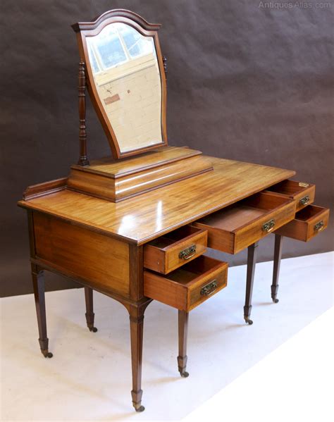 Mahogany Satinwood Banded Edwardian Dressing Table Antiques Atlas