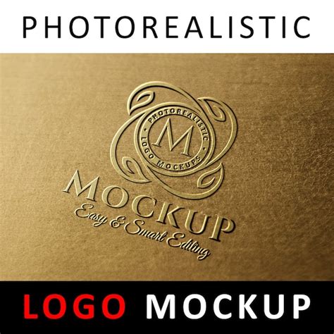 Logo Mock Up Logotipo De Cobre Moldeado Archivo Psd Premium