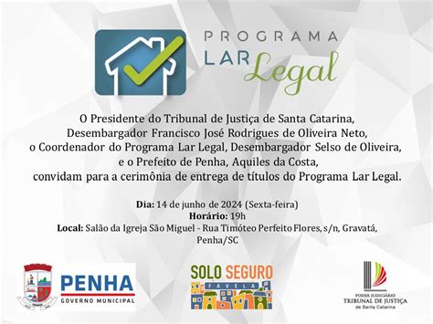 Programa Lar Legal Entregar Hoje T Tulos De Propriedade A