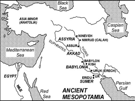 Outline Map Of Mesopotamia