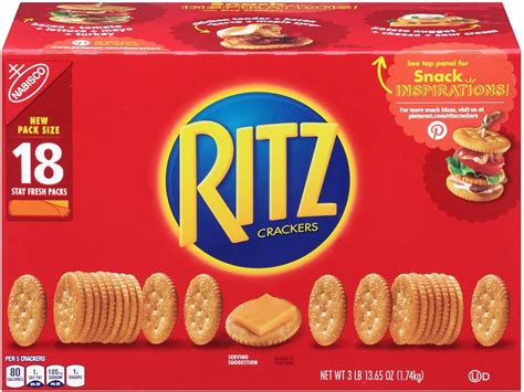 Handi Snacks Ritz Crackers N Cheesy Dip Snack Packs 12