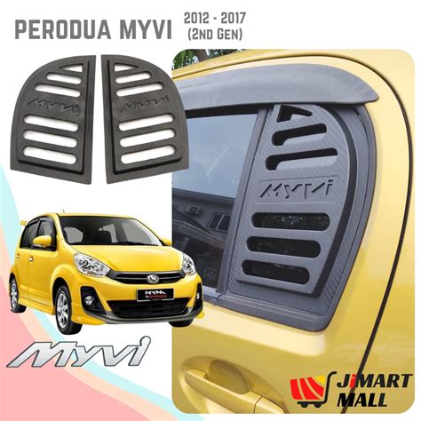 Perodua Myvi Window Cover Carbon Fiber Pcs Protector Rear