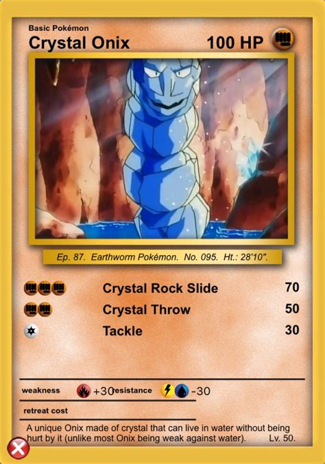 Onix Pokemon Card Original