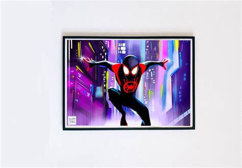 Miles Morales Into The Spider Verse Art Etsy