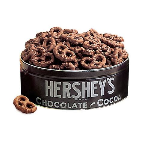 Hersheys Milk Chocolate Dipped Pretzel Tin Chocolate Milk Chocolate