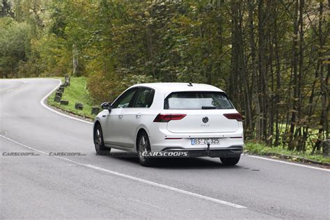 2024 Vw Golf Facelift Reveals Larger Infotainment Screen In First Spy Shots Carscoops