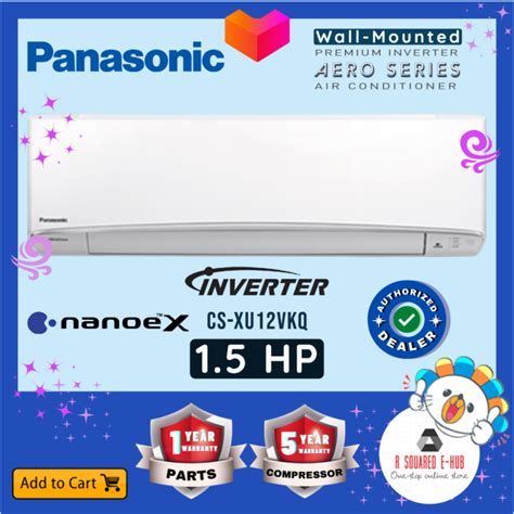 Panasonic Aircon Wall Mounted Split Type Premium Inverter Aero Series