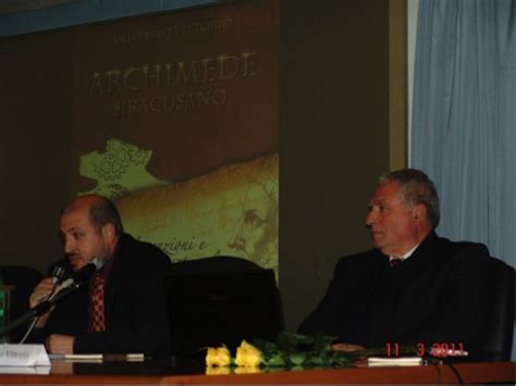 Presentazione Del Libro Archimede Siracusano Di Antonino Vittorio