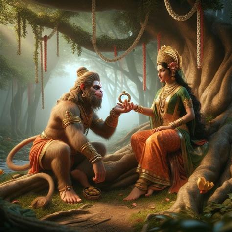 Hanuman ji and Sita mata photo in 2024 | Hanuman pics, Hanumanji ...