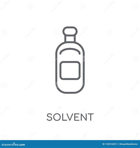 Solvent Linear Icon Modern Outline Solvent Logo Concept On Whit Stock