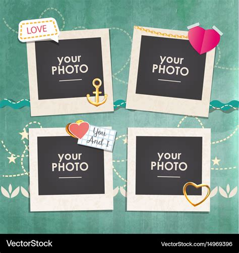 Collage photo frame Royalty Free Vector Image - VectorStock