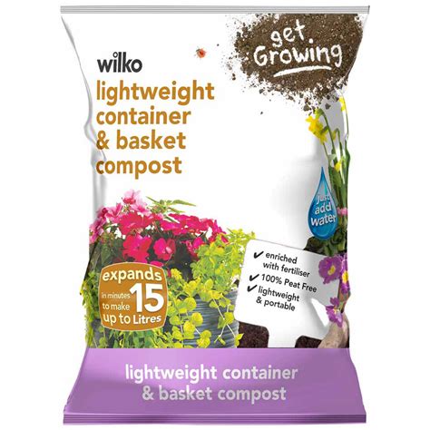 Wilko Lightweight Container And Basket Compost 15l Wilko