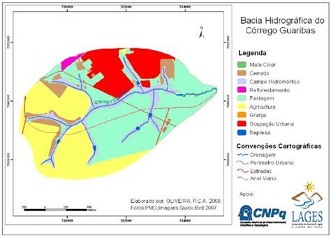 Distribuição Dos Tipos De Uso Da Terra Na Bacia Hidrográfica Do Córrego Download Scientific