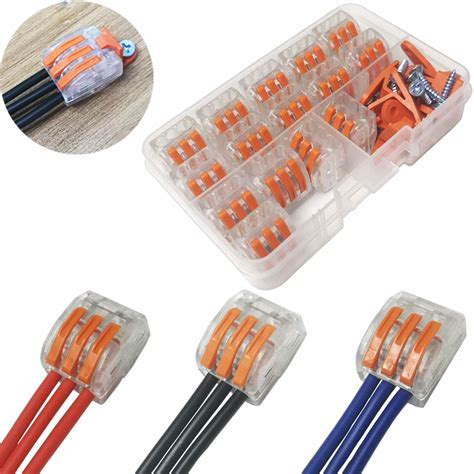 Compact Wire Connectorsctricalver Electrical Connector Blocks 15 Pcs 3 Port Compact Splicing