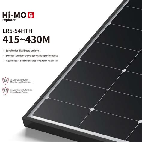 Longi Solar Panel 410W 415W 420W 425W Black Frame Lr5 54hth 54hph 54htb