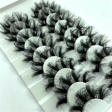 Dramatic 8 Pairs Lashes Wispy Fluffy 18mm 20mm 25mm 3d Faux Mink False