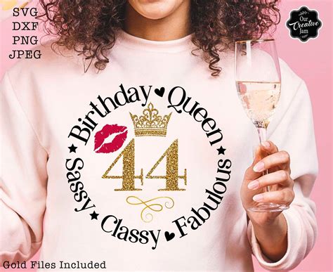 44 Sassy Classy Fabulous Svg 44th Birthday Svg 44th Birthday Etsy