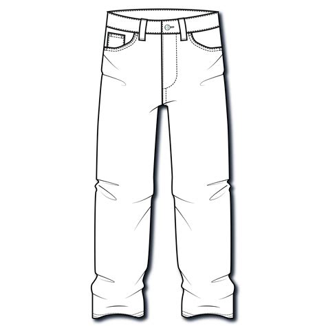 Vector Relaxed Denim Jeans Flat Sketch for Adobe - Etsy Canada in 2022 ...