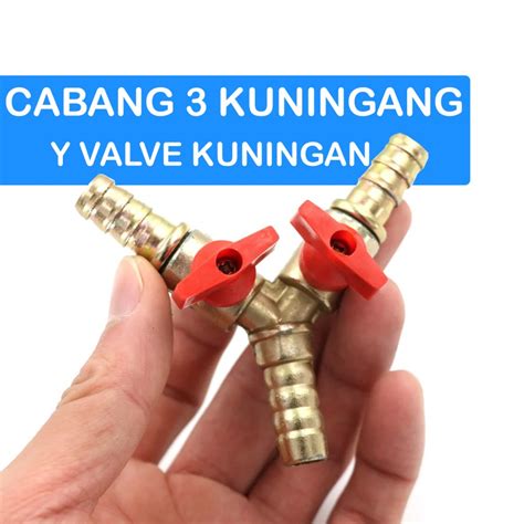 Jual Sambungan Y Cabang Selang Gas Lpg Full Kuningan Dengan Ball