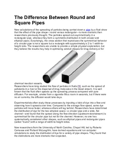 Doc The Difference Between Round And Square Pipes Vanya Patil