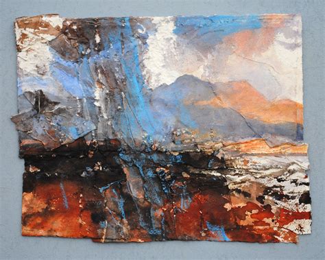 David Tress The Cuillins From Raasay I Mixed Media On Paper 32x41cm