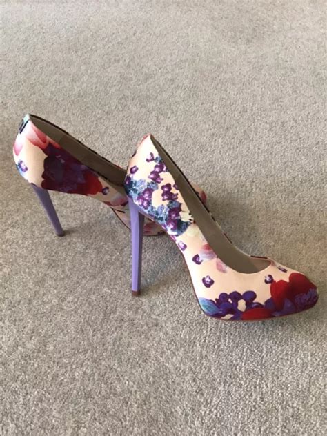 Faith Ladies Occasion Shoes Size 6 With Matching Clutch Shoulder Bag £