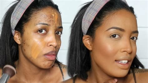 Como Esconder Manchas De Acne Em Pele Negra Maquiagem Youtube