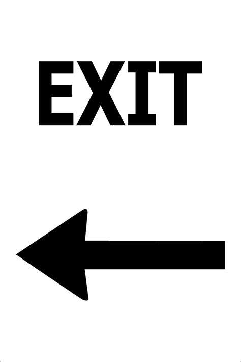 Exit Sign With No Arrows 18x18 Worksheets