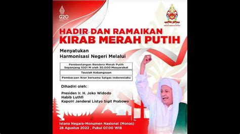 Live Kirab Merah Putih Bersama Presiden Ri Maulana Habib Luthfi Bin