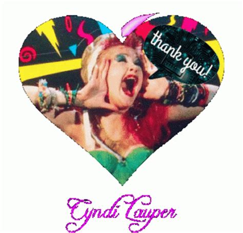 Cyndi Lauper Thank You Sticker Cyndi Lauper Thank You Thanks