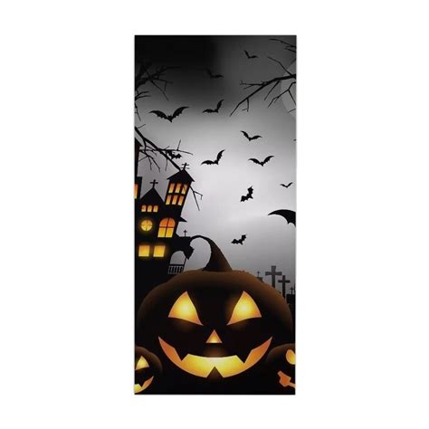 Vodetik Store Halloween Door Cover for Front Door Washable Fabric ...