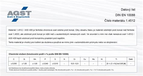 1.4512 (AISI 409 / X2CrTi12) – Feritická nerezová ocel