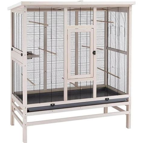 Ferplast cage à oiseaux Wilma Large 131 5 x 67 x 153 cm bois brun