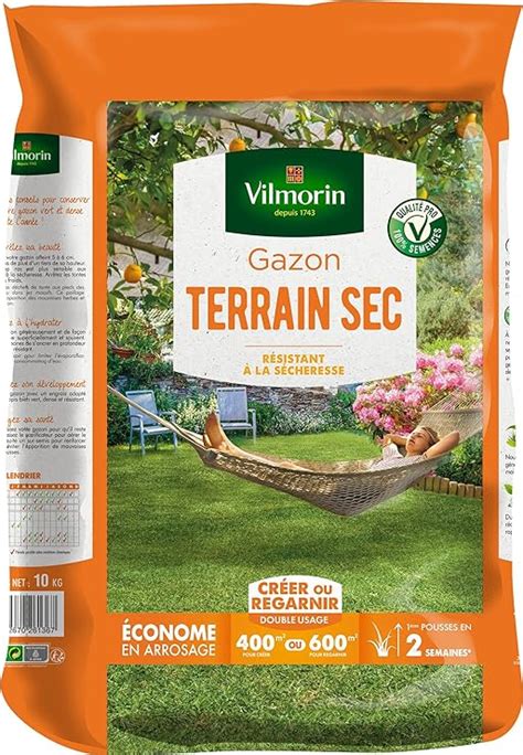 Vilmorin Gazon Terrain Sec Vert Kg Amazon Fr Jardin