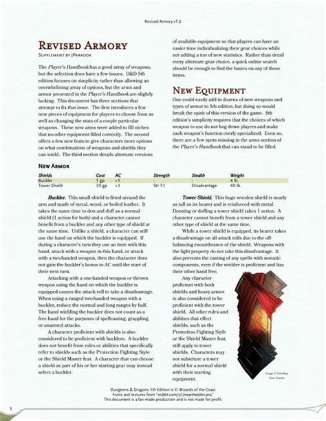 Dandd 5e Expanded Armory And Gear Pdf 287 Seiten Gut Buch Online