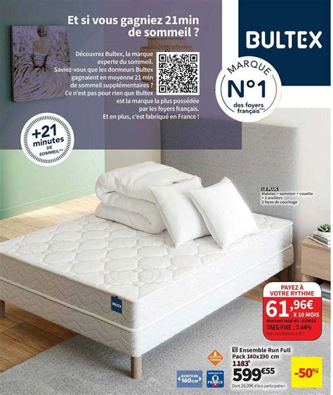 Promo Ensemble Run Full Pack X Cm Bultex Chez Conforama