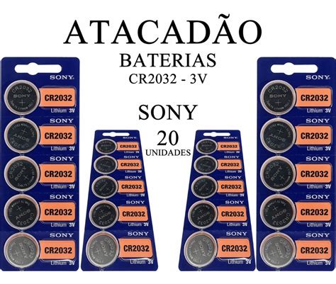 Bateria Sony Cr2032 3v 20 Unidades Atacado Original Relógio Mercado Livre