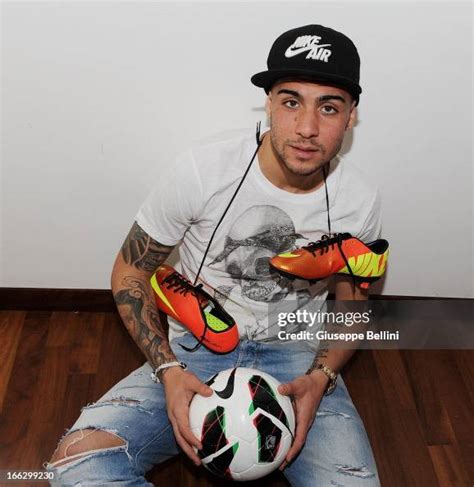 Simone Zaza Of Ascoli Calcio Poses For A Portrait Session On April